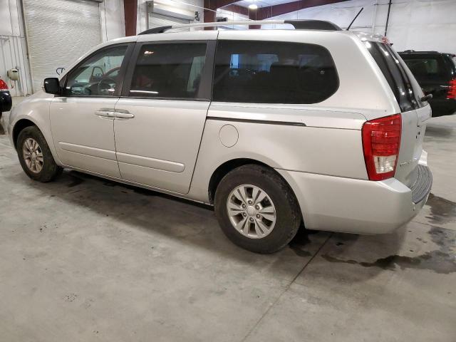 KNDMG4C73C6498290 - 2012 KIA SEDONA LX SILVER photo 2