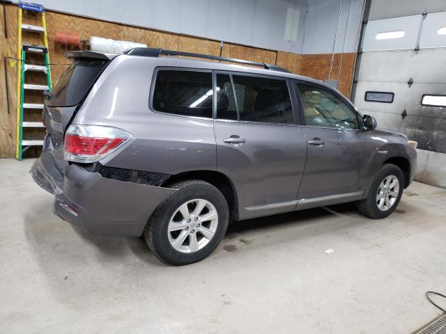 JTEBC3EH0D2017693 - 2013 TOYOTA HIGHLANDER HYBRID GRAY photo 3