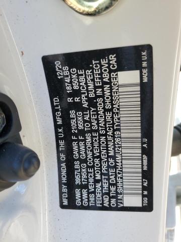 SHHFK7H44MU212619 - 2021 HONDA CIVIC SPORT 白色 照片 13