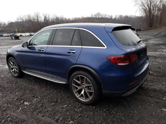 W1N0G8EB0MV321901 - 2021 MERCEDES-BENZ GLC 300 4MATIC BLUE photo 2