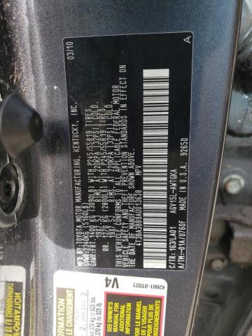 4T3BA3BB9AU013638 - 2010 TOYOTA VENZA GRAY photo 13