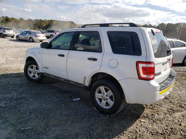 1FMCU49H48KE43331 - 2008 FORD ESCAPE HEV WHITE photo 2