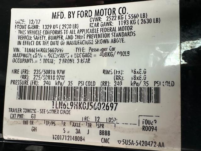 1LN6L9HK0J5602697 - 2018 LINCOLN CONTINENTA Schwarz Foto 10