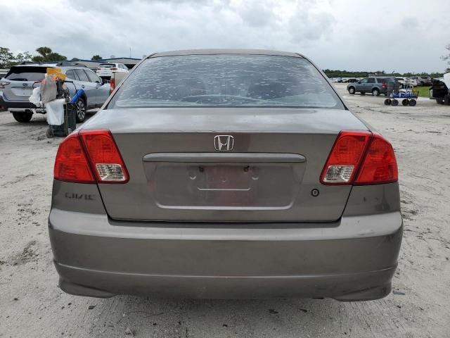 2HGES26715H538307 - 2005 HONDA CIVIC EX GRAY photo 6