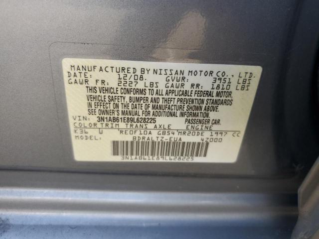 3N1AB61E89L628225 - 2009 NISSAN SENTRA 2.0 SILVER photo 12