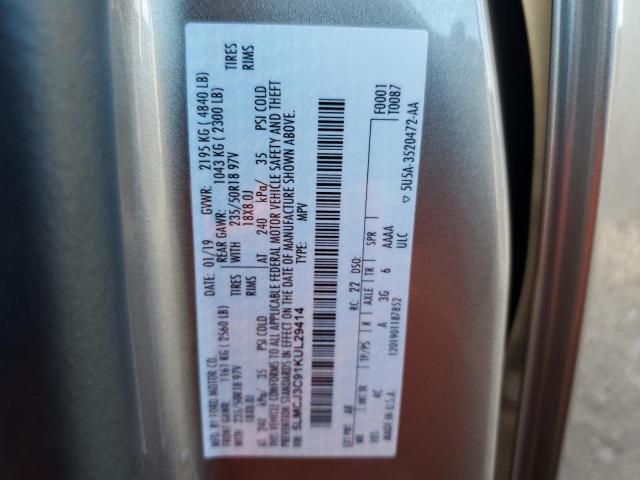 5LMCJ3C91KUL29414 - 2019 LINCOLN MKC RESERVE TAN photo 13