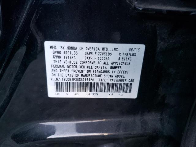 19UDE2F38GA015920 - 2016 ACURA ILX BASE WATCH PLUS BLACK photo 12