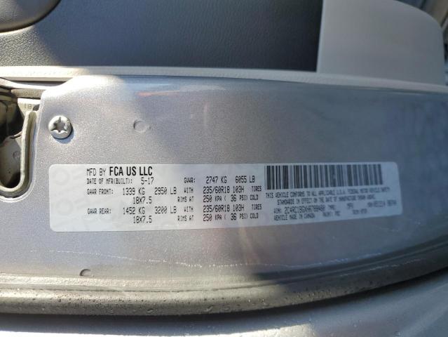 2C4RC1BGXHR788480 - 2017 CHRYSLER PACIFICA TOURING L SILVER photo 13