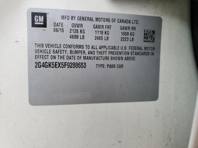2G4GK5EX5F9288653 - 2015 BUICK REGAL 白色 照片 12