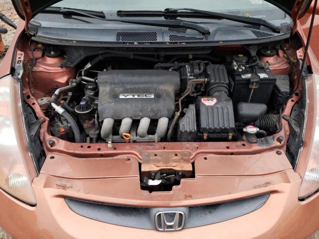 JHMGD38627S065300 - 2007 HONDA FIT S ნარინჯისფერი ფოტო 11