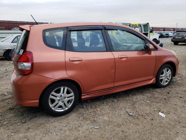 JHMGD38627S065300 - 2007 HONDA FIT S ნარინჯისფერი ფოტო 3