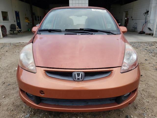 JHMGD38627S065300 - 2007 HONDA FIT S ნარინჯისფერი ფოტო 5