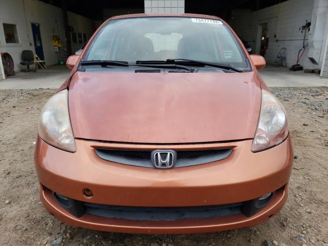 JHMGD38627S065300 - 2007 HONDA FIT S ORANGE photo 5