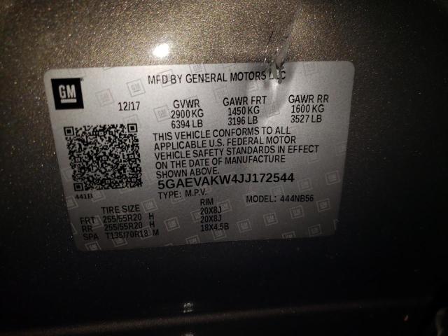 5GAEVAKW4JJ172544 - 2018 BUICK ENCLAVE ESSENCE 棕色 照片 12