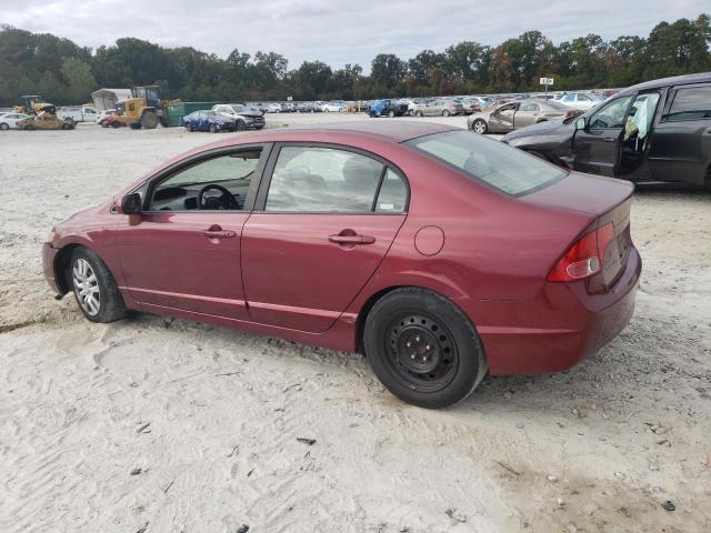 1HGFA16578L082501 - 2008 HONDA CIVIC LX BURGUNDY photo 2