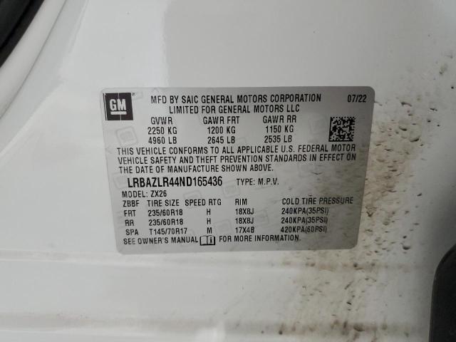 LRBAZLR44ND165436 - 2022 BUICK ENVISION PREFERRED 白色 照片 13