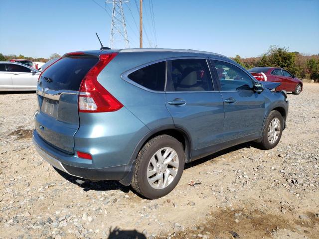 5J6RM3H7XFL015265 - 2015 HONDA CR-V EXL BLUE photo 3