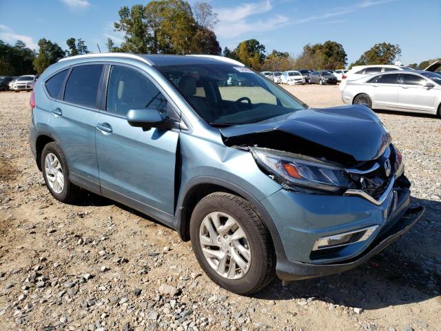 5J6RM3H7XFL015265 - 2015 HONDA CR-V EXL BLUE photo 4