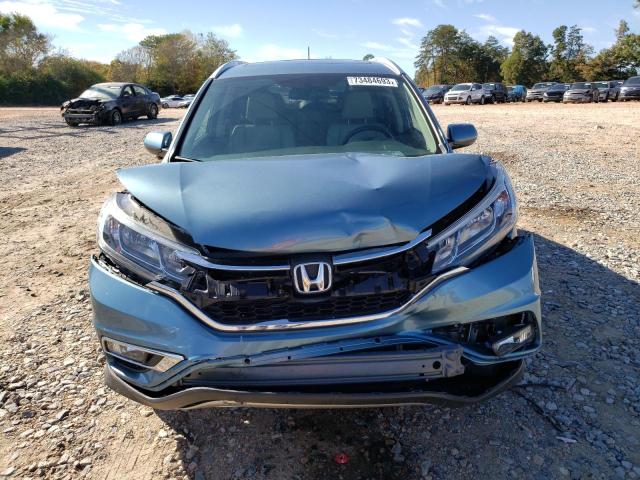 5J6RM3H7XFL015265 - 2015 HONDA CR-V EXL BLUE photo 5