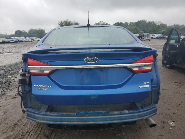 3FA6P0HD0HR243550 - 2017 FORD FUSION SE BLUE photo 6