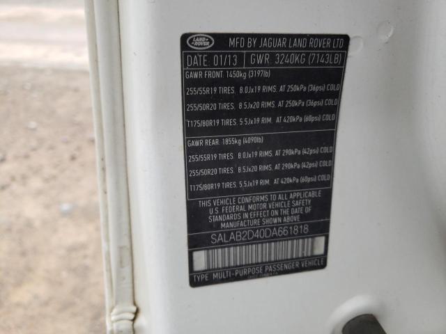 SALAB2D40DA661818 - 2013 LAND ROVER LR4 თეთრი ფოტო 13