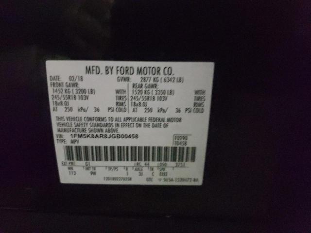 1FM5K8AR8JGB00458 - 2018 FORD EXPLORER POLICE INTERCEPTOR BLUE photo 14