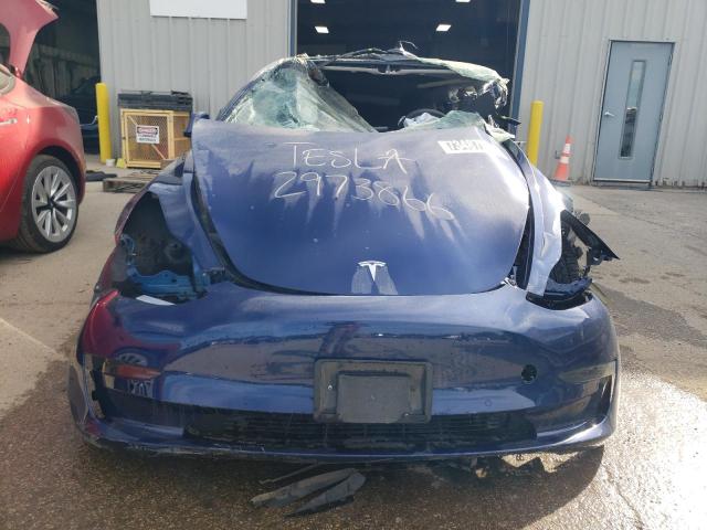 5YJ3E1EA7NF370067 - 2022 TESLA MODEL 3 BLUE photo 5