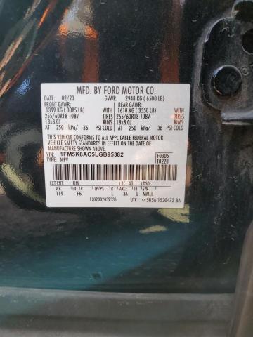 1FM5K8AC5LGB95382 - 2020 FORD EXPLORER POLICE INTERCEPTOR 黑色 照片 12