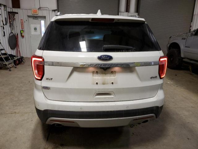 1FM5K8D81HGD18335 - 2017 FORD EXPLORER XLT WHITE photo 6