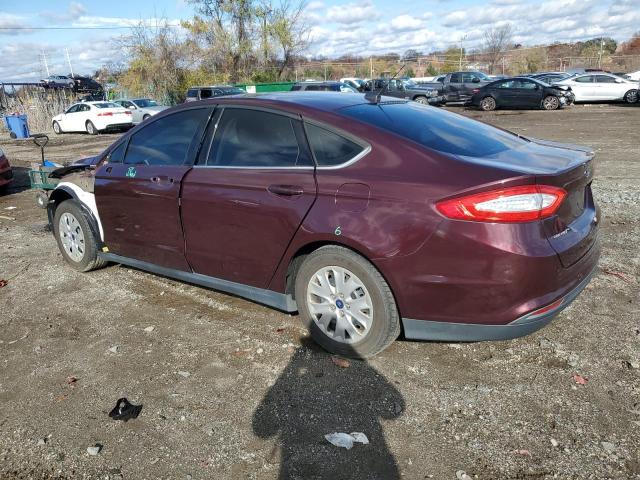 3FA6P0G78DR238358 - 2013 FORD FUSION S MAROON photo 2