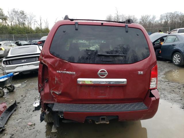 5N1AR18B38C664885 - 2008 NISSAN PATHFINDER S RED photo 6