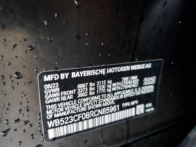 WB523CF08RCN85961 - 2024 BMW IX XDRIVE50 BLACK photo 12