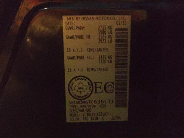 5N1AR2MM7FC636131 - 2015 NISSAN PATHFINDER S 蓝色 照片 14