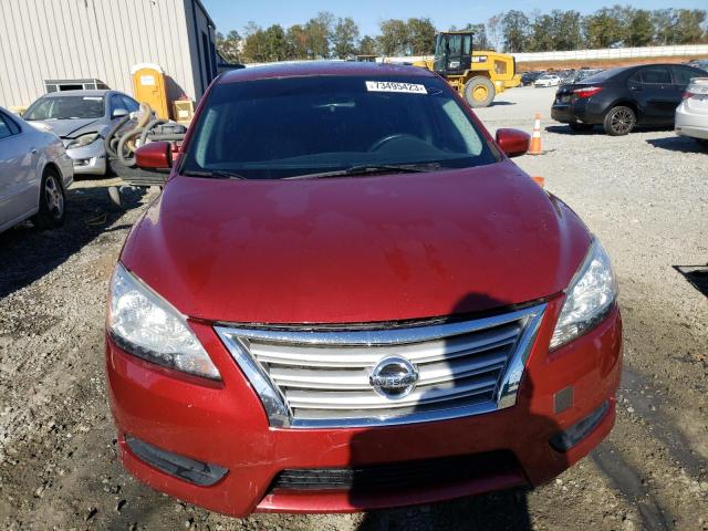 3N1AB7AP3FL652757 - 2015 NISSAN SENTRA S RED photo 5