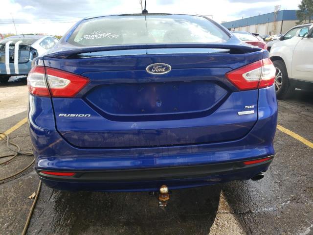 3FA6P0HD1ER148720 - 2014 FORD FUSION SE BLUE photo 6