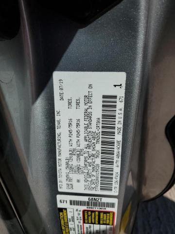 5TFRX5GNXKX159328 - 2019 TOYOTA TACOMA ACCESS CAB ვერცხლისფერი ფოტო 12