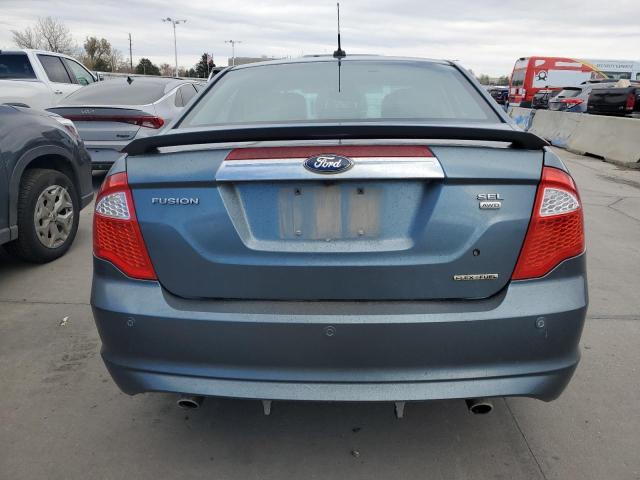 3FAHP0CG9BR173046 - 2011 FORD FUSION SEL BLUE photo 6