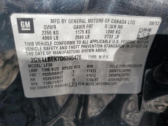 2GNALBEK7D6395476 - 2013 CHEVROLET EQUINOX LS BLACK photo 13