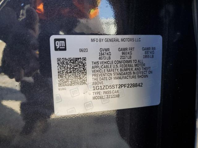 1G1ZD5ST2PF228842 - 2023 CHEVROLET MALIBU LT Graphit Foto 12