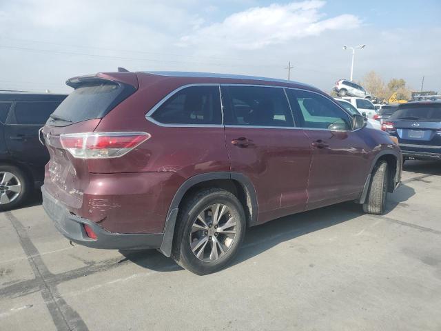 5TDJKRFH2ES009934 - 2014 TOYOTA HIGHLANDER XLE RED photo 3