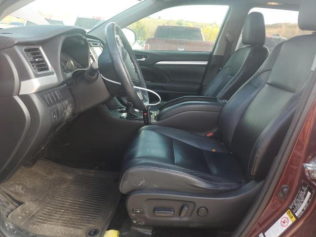 5TDJKRFH2ES009934 - 2014 TOYOTA HIGHLANDER XLE RED photo 7