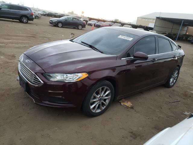 3FA6P0H77HR407726 - 2017 FORD FUSION SE BURGUNDY photo 1