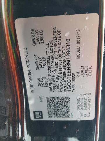 1GCGTEEN8M1284310 - 2021 CHEVROLET COLORADO ZR2 BLACK photo 12