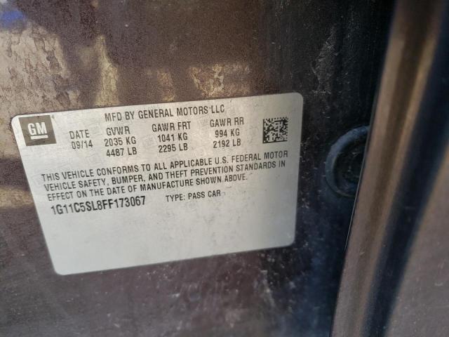 1G11C5SL8FF173067 - 2015 CHEVROLET MALIBU 1LT 棕色 照片 12