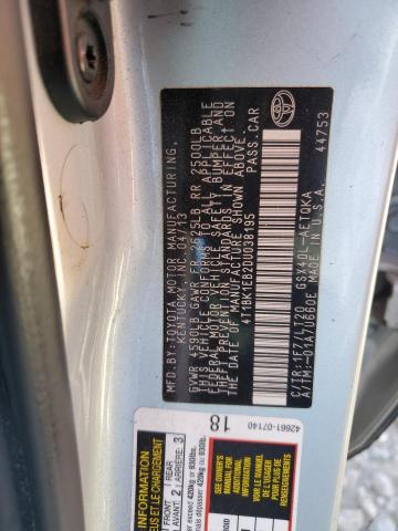 4T1BK1EB2DU038195 - 2013 TOYOTA AVALON BASE 银色 照片 12