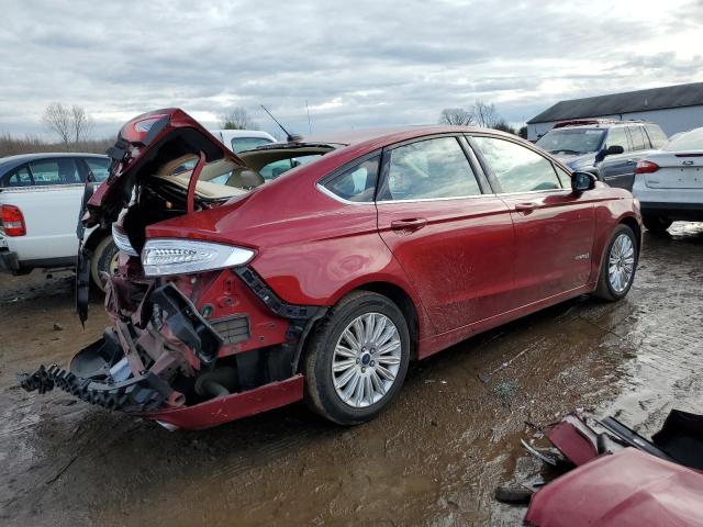 3FA6P0LU2ER351848 - 2014 FORD FUSION SE HYBRID RED photo 3