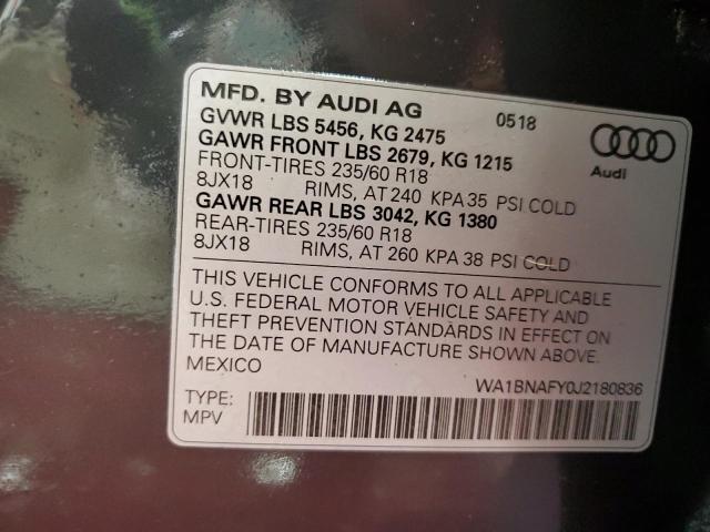 WA1BNAFY0J2180836 - 2018 AUDI Q5 PREMIUM PLUS GRAY photo 14