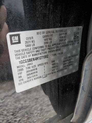 1GCGSBEN4H1271982 - 2017 CHEVROLET COLORADO 黑色 照片 12