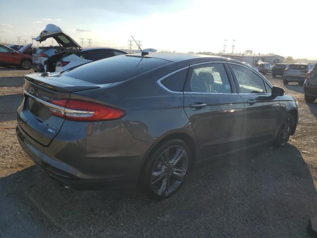 3FA6P0VP3JR152969 - 2018 FORD FUSION SPORT GRAY photo 3