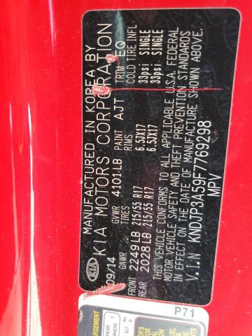 KNDJP3A59F7769298 - 2015 KIA SOUL + RED photo 12